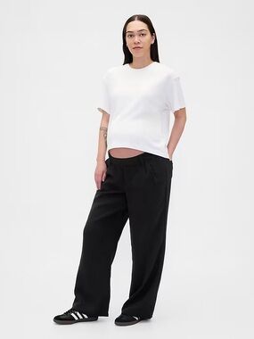 Maternity Under Belly Wide-Leg Trousers XS